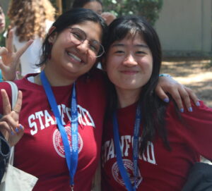 great books students on campus of stanford